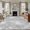 Gray, variant on Area Rug 4x6 Ft, Grey Snowflake Christmas Non Slip Area Rugs for Bedroom, Winter Xmas Snowflake Gray Modern Art Washable Low Pile Indoor Throw Carpet for Home Office Study Room Dining Room Nursery