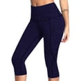 thumbnail image 6 of Sexy Dance Women High Waist Capris Leggings Activewear Workout Running Cropped Pants with Pockets, 6 of 6