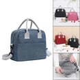 thumbnail image 3 of Bolsa Durable Suave Conveniente Impermeable Reutilizable Bento Bolso Paquete de Aismiento rmico para Trabajo de Oficina Picnic Al Aire Libre , 29cmx16cmx23cm Soledad Bolso de almuerzo, 3 of 9
