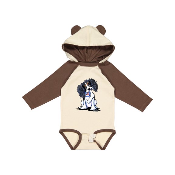 Inktastic Tri Color King Charles Spaniel Boys or Girls Long Sleeve Baby Bodysuit