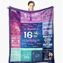 Sweet 16 Gifts for Girls - 16th Birthday Gifts for Girls - 16 Year Old 50"x40" Blanket for Birthday - Gifts for 16 Year Old Girl - 16th Birthday Gift Ideas - Sweet Sixteen Birthday Decorations