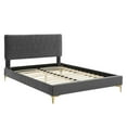 thumbnail image 2 of Modway Phillipa Performance Velvet Full Platform Bed in Charcoal, 2 of 9