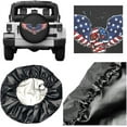 thumbnail image 6 of American Flag Skull Patriotic Spare Tire Cover,Universal Wheel Tire Cover for Trailer, RV, SUV, Truck,Camper and Many Vehicle,Weatherproof Tire Protectors (15 inch for Diameter 27"-29"), 6 of 10