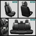 thumbnail image 2 of Customed For 2005-2023 Toyota Tacoma Crew Cab/Double Cab Front+Rear Seat Covers PU Leather,Black&Gray, 2 of 10