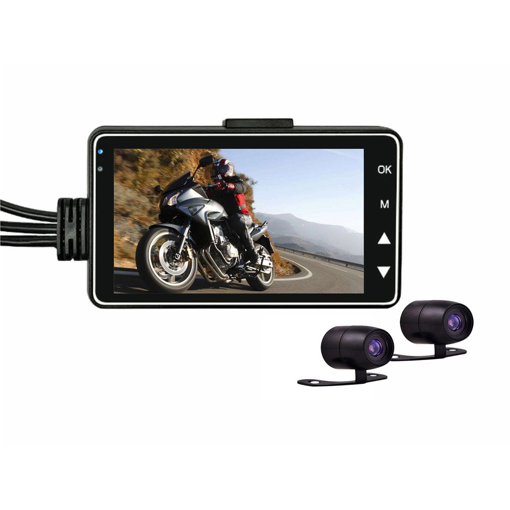 1Pc 3" LCD 140° Wide Angle Motorcycle DVR Waterproof Dual Camera Video Recorder 