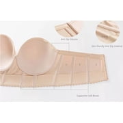 Coovoice LIGHT BEIGE Underwire Bustier Longline Bra, US 34C, UK 34C, NWOT