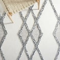 thumbnail image 6 of SAFAVIEH Casablanca Everitt Diamond Runner Rug, Ivory/Black, 2'3" x 9', 6 of 8
