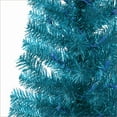 thumbnail image 2 of 4.5 ft Pre-Lit Teal Tinsel Artificial Tree, 2 of 7