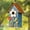 Flower Rustic Blue, variant on Outdoor birdhouse, hanging outdoor birdhouse, decorative pet house for garden and courtyard, distressed wood design, suitable for bluebirds, hummingbirds, wrens, finches and cardinals