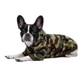 thumbnail image 4 of BT Bear Small Dog Hoodie, Camouflage Polar Fleece Dog Jacket with Leash Hole, Warm Dog Coat Outfits for Puppy Small Dogs Girl Boy Green M, 4 of 5