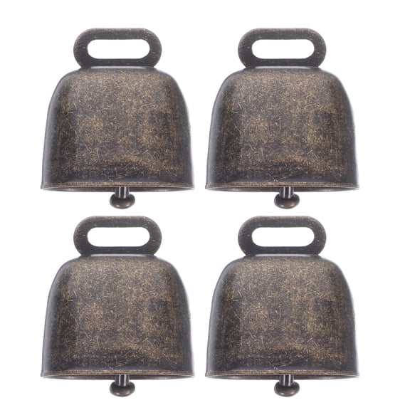 WRISTBIQUE 4Pcs Small Size Coffee Color Iron Sheep Bells Farming Accessories Anti Theft Alarm