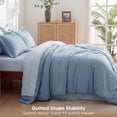 thumbnail image 5 of U by Bedsure Twin Comforter Set Grayish Blue, 5 Pieces Reversible Bed in a Bag, Boho Lightweight Bedding Set, Contrasting Design, 5 of 8