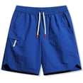 thumbnail image 4 of EOYWHK Mens Basketball Shorts Quick Dry with Pockets Elastic Waist Mens Active Shorts Soft Lightweight Breathable for Workout Training Sky Blue, Size XXXXL, 4 of 8