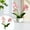Pink, variant on BinKFF Artificial Flowers Mini Potted Fake Plants Artificial Plastic Artificial Orchid Flowers Plants Topiaries for Home Office Desk Farmhouse Room Bathroom Centerpiece Decor