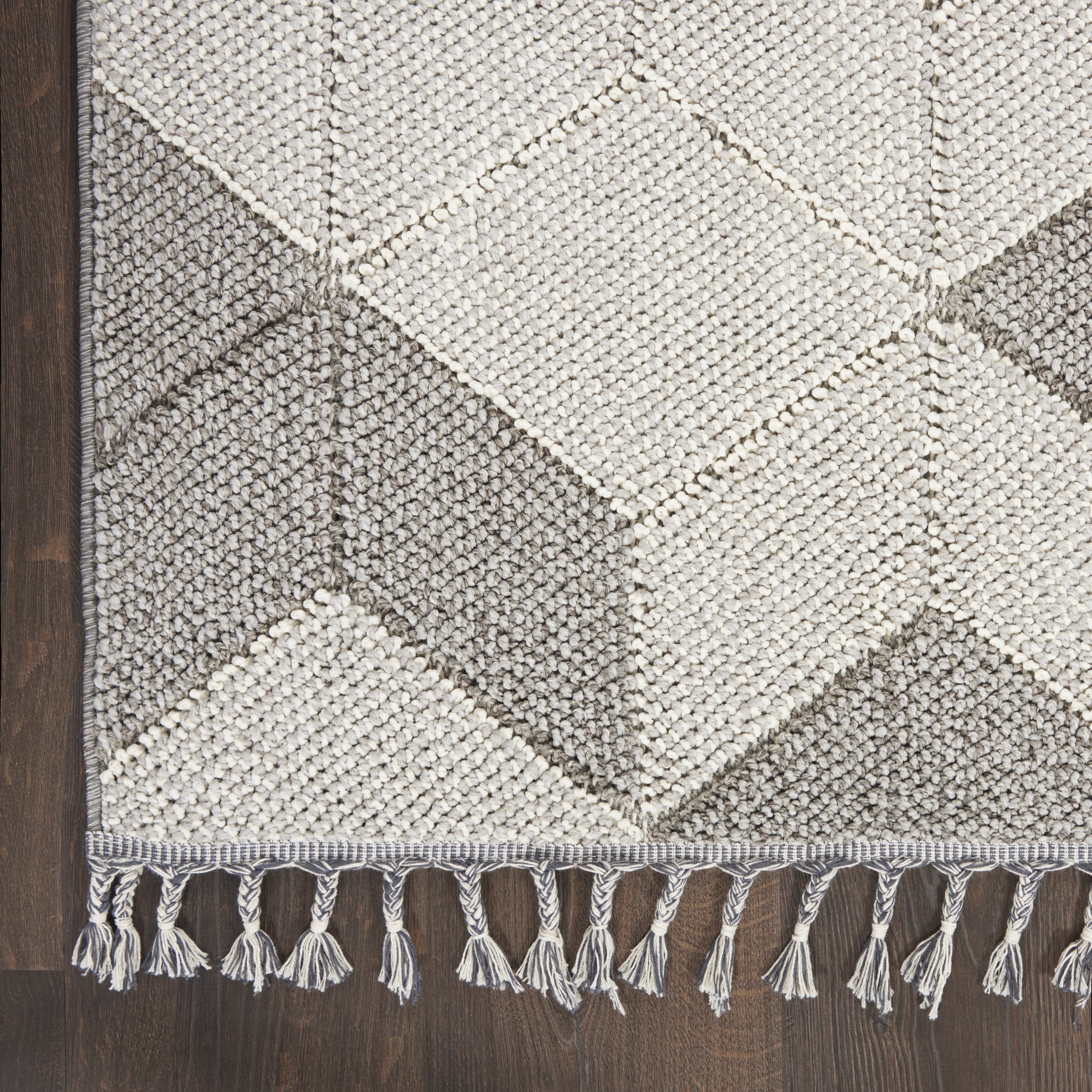 Nourison Paxton Modern & Contemporary Grey/Slate 4' x 6'2" Area Rug, (4x8)
