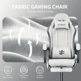 thumbnail image 3 of Massage Gaming Chair, Seenda Video Game Chair with Massage Lumbar Support , Comfy Soft Touch Home Office Desk Chairs, Height Adjustable, Linkage Armrests,Grey, 3 of 13