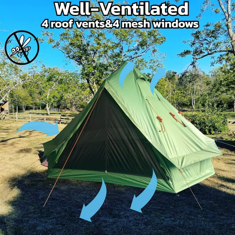 Walmart 4M Green Bell Tent, Waterproof, Easy Install, Suitable for