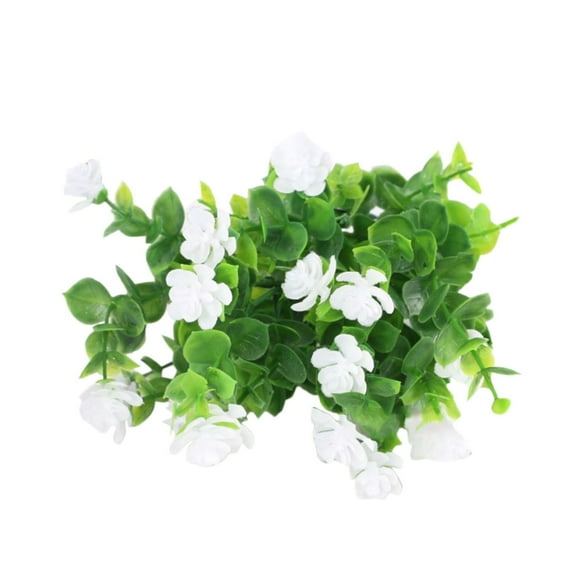 Artificial Flowers for Outdoors, Artificial Plants Fake Flowers Greenery Shrubs Plants for Decoration Outdoor Plants Hanging Planter Home Garden Decor, 13.78Inches