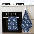 Kitchen Towels Navy Nautical Absorbent Quick Drying Dish Towels for