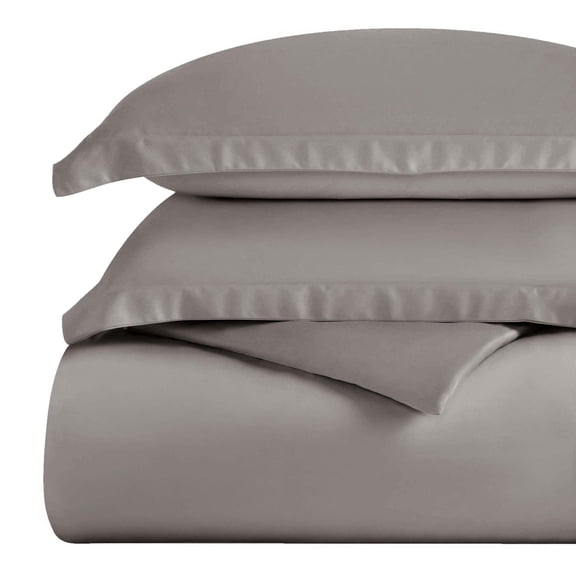 Superior Egyptian Cotton 300 Thread Count Duvet Cover Set, King/California King, Grey