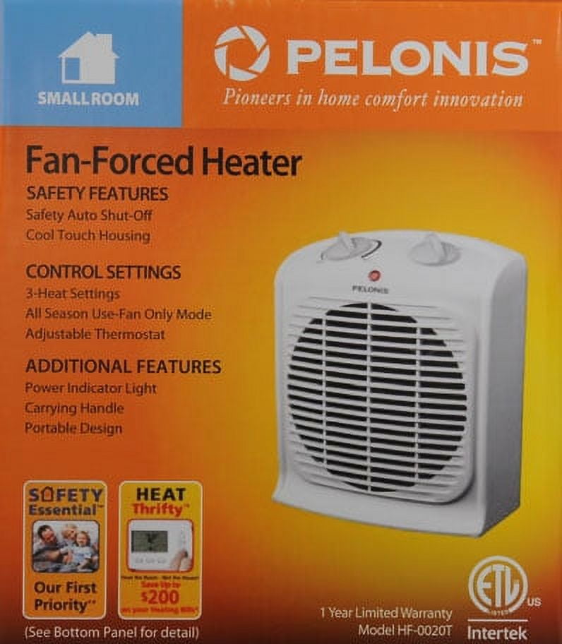 Pelonis Fan-Forced Heater with Thermostat - Walmart.com