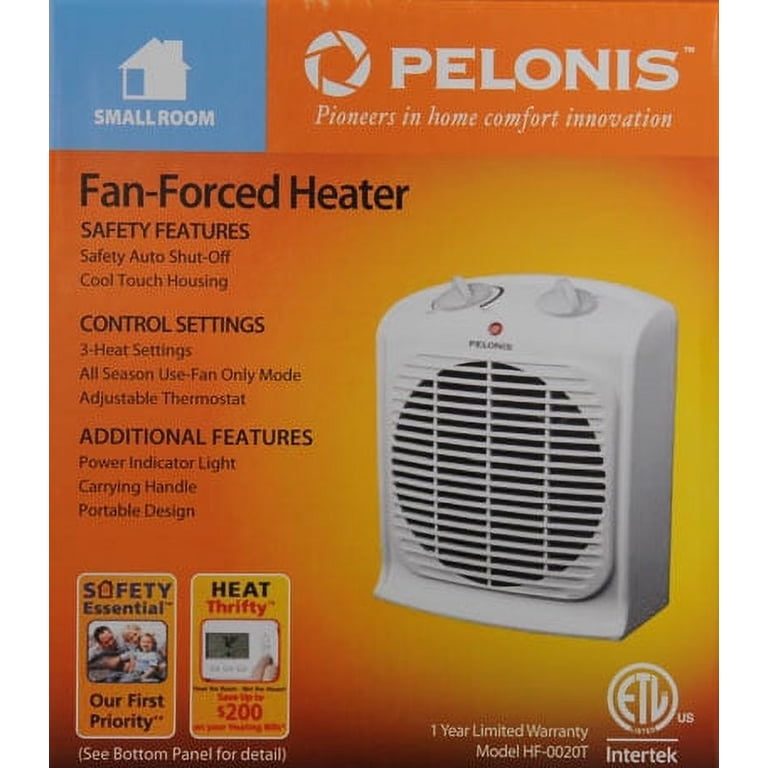 Pelonis Fan-Forced Heater with Thermostat - Walmart.com