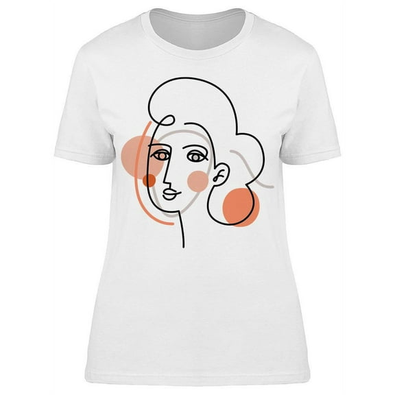 Fascinating Minimalist Sketch T-Shirt Women -Image by Shutterstock, Female Large