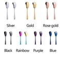 thumbnail image 3 of Using Buffet Pasta Flatware Utensils Tableware Dinnerware Restaurant Tools Spoons Forks Salad Fork Dinner Spoon Dessert Spoon PURPLE, 3 of 8