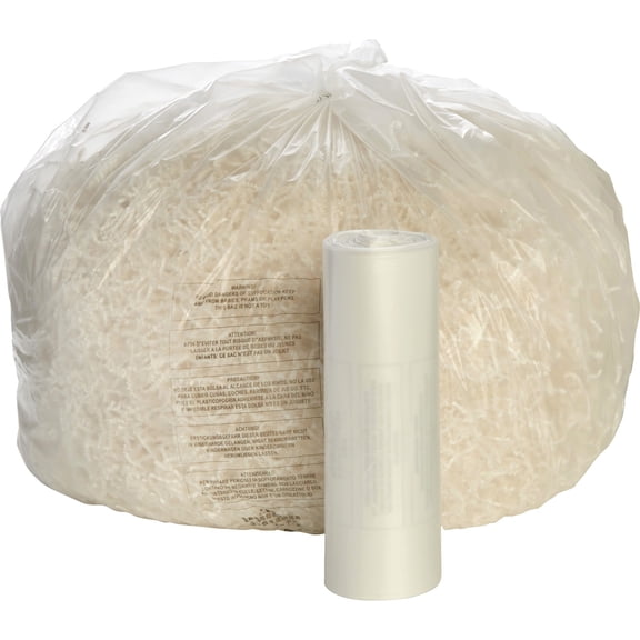 SKILCRAFT, NSN5574976, High Performance Shredder Bag, 50 / Box, Clear, 50 gal