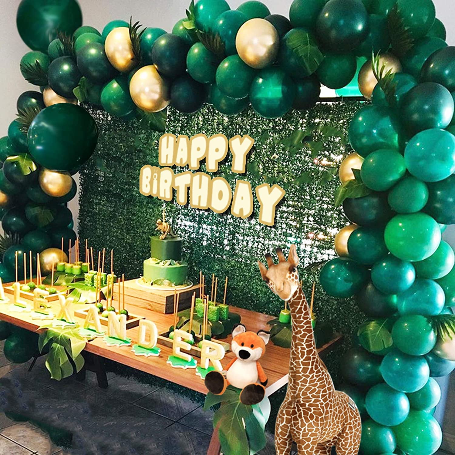 First Birthday Decor Baby Shower Decoration,1st Birthday Party Animal Party Decorations Animals of the Rainforest Paper Lantern Garland