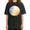 Black-4, variant on Women's Half Moon Crescent Copy Moon Joy Quote Celestial Washed Graphic Tee Relaxed Fit