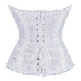 thumbnail image 7 of Gkeoshab Shapewear Corsets for Women Renaissance Floral Lace up Boned Overbust Corset Bustier Shapewear Shapewear White XXXXL, 7 of 7