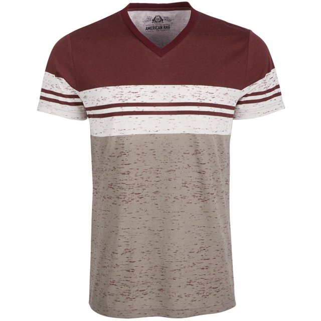 Camiseta básica John Ashford Colorblock American Rag para hombre color rojo grande