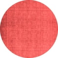 thumbnail image 1 of Ahgly Company Indoor Round Oriental Red Traditional Area Rugs, 7' Round, 1 of 4