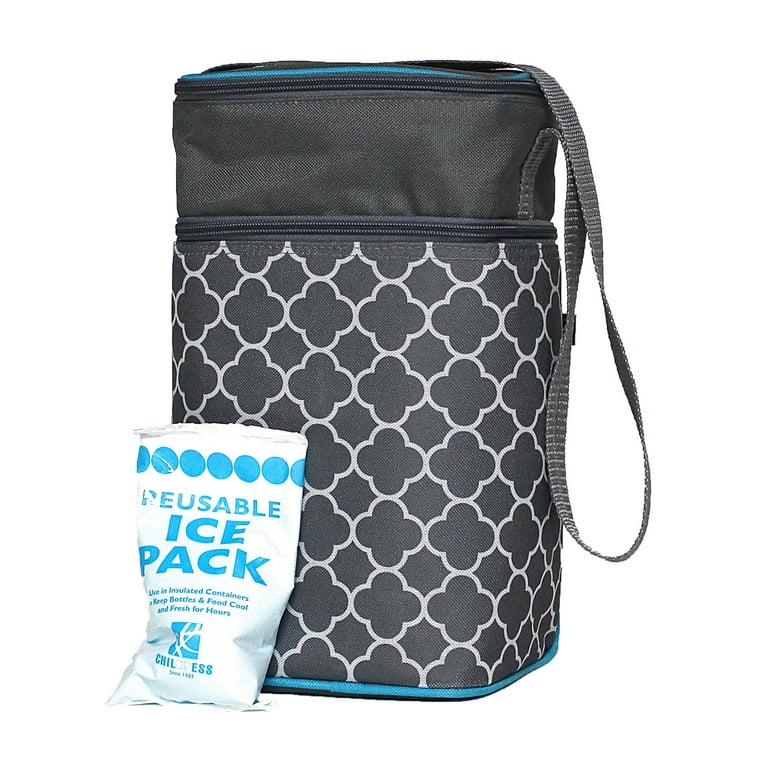 J.L. Childress 6 Bottle Cooler Breastmilk and Baby Bottle Bag