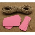 thumbnail image 1 of 100 Pcs Rectangular Shape Blank Tags Bonbonniere Wedding Favor Hang Tag with Free Natural Jute Twine - Colours Available, 1 of 7