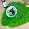 thumbnail image 1 of Hawaii Green Banana Leaf Shape Placemat Tabletop Wall Decoration 3 pcs, 1 of 7