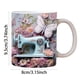 thumbnail image 2 of Taza de café de vidrio con doble pared aislante, asa y tapa para bebidas frías y calientes, 2 of 6