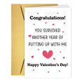 thumbnail image 1 of Tarjeta de San Valentín PUGAILA Humorous Survival Aniversario, 1 of 7