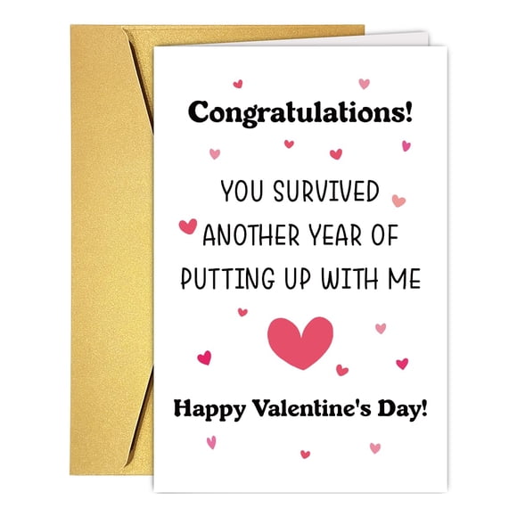 Tarjeta de San Valentín PUGAILA Humorous Survival Aniversario