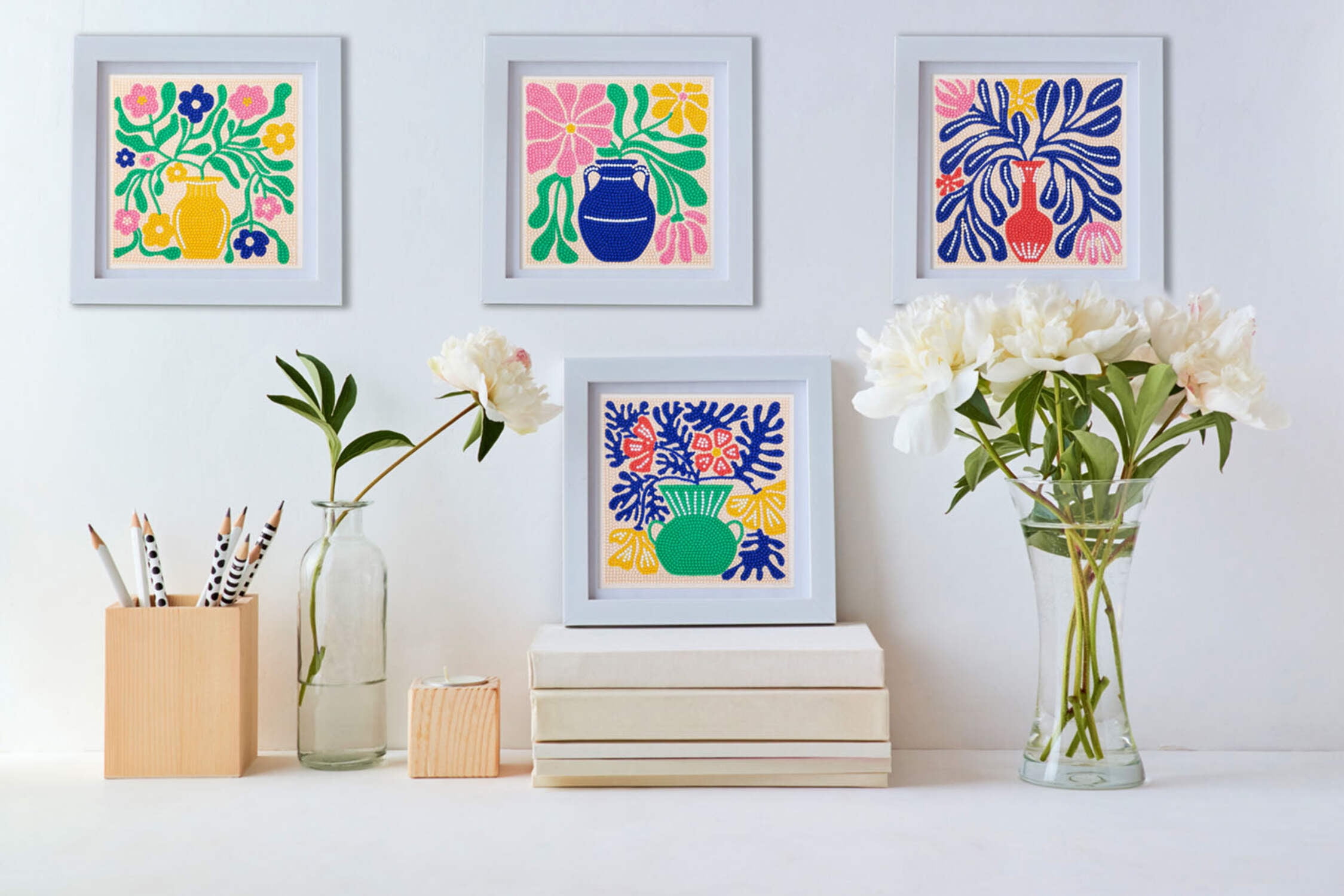 Diamond Dotz Mini Deco Vases Diamond Painting Kits for Adults - Floral Diamond Art Kits a Relaxing Creative Craft Kit with Dotz Gems 5x5
