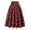 Brick Red, variant on yueewhu Plaid Skirt for Womens High Waist Aline Pleated Midi Skirts (Rose Gold, XXL)