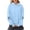Light Blue, variant on NinXxx Women's Bow Hoodie Long Sleeve Off Shoulder Pullover Sportswear Light Blue L