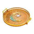 thumbnail image 5 of WeiLaiKeQi Round Serving Tray Space Saving Decorative Storage Tray for Snack amber, 5 of 9