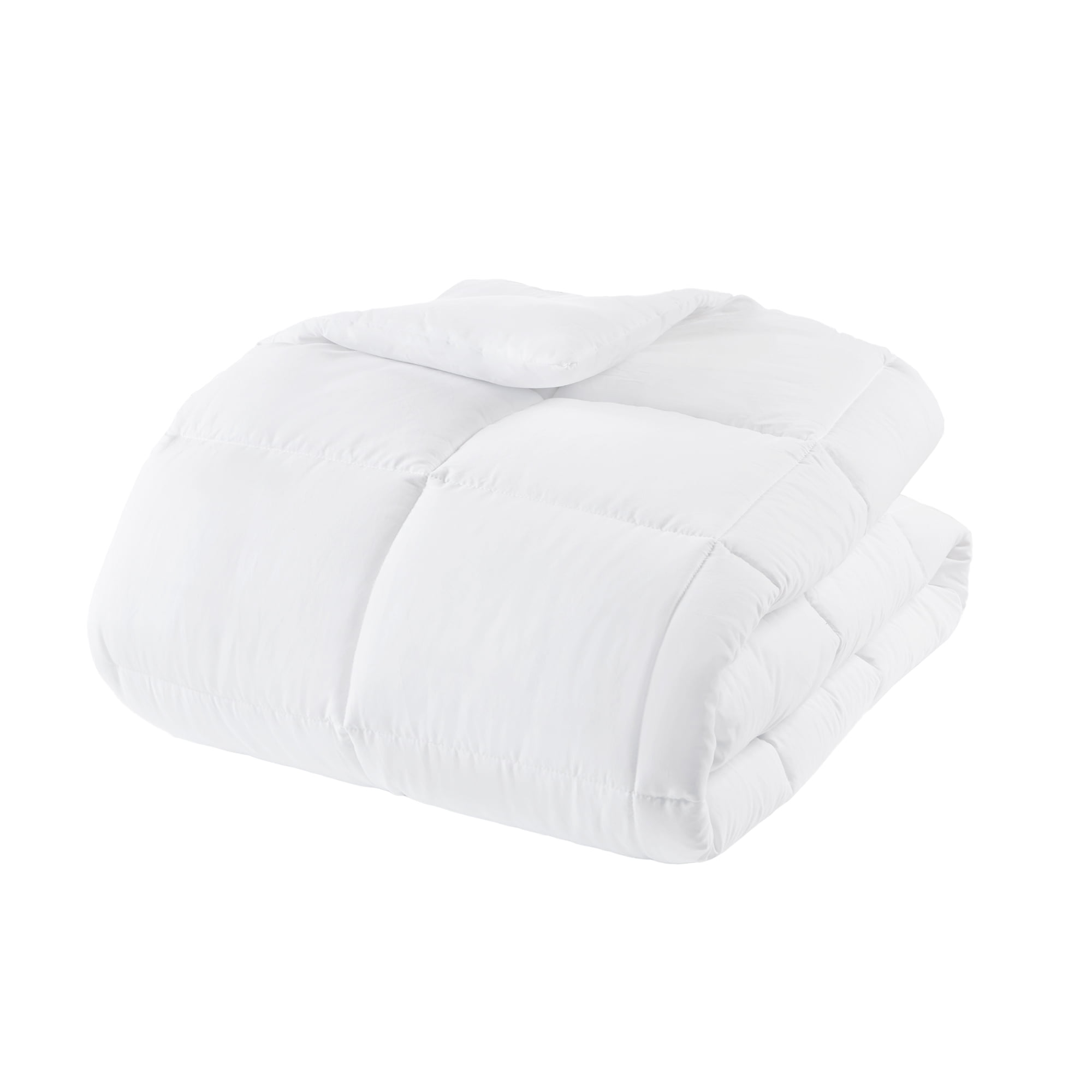 Mainstays All in One Down Alt Reversible Comforter and Sheet set- 5 Piece, Twin, White