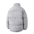 thumbnail image 3 of Mifsaly Mens Puffer Jacket Solid Color Stand Collar Full Zip Casual Padded Winter Coat with Multi Pockets Gray,L, 3 of 8