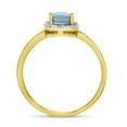 thumbnail image 5 of 14k Yellow Gold Oval Aquamarine And Diamond Ring, 5 of 6