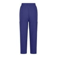 thumbnail image 4 of Itsame Comfortable Loose Pants for Womens Pocket Solid Color High Waisted Wide Leg Sweatpants Navy Size M, 4 of 8