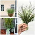 thumbnail image 4 of Artificial Plants, Fake Wheat Grass Tall Shrubs Bundles, Faux Greenery Plastic Plant Indoor Outdoor Decoration Home Garden Christmas Party Table Centerpieces Vase DIY Decor - Tail End Red Leaves, 4 of 7