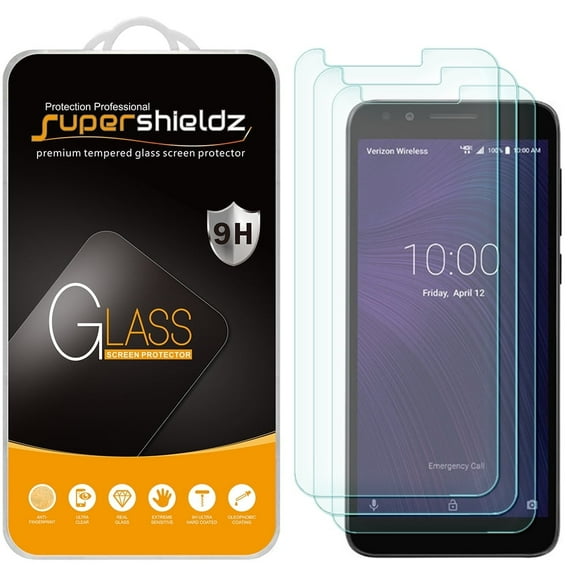 [3-Pack] Supershieldz for Alcatel AVALON V Tempered Glass Screen Protector, Anti-Scratch, Anti-Fingerprint, Bubble Free